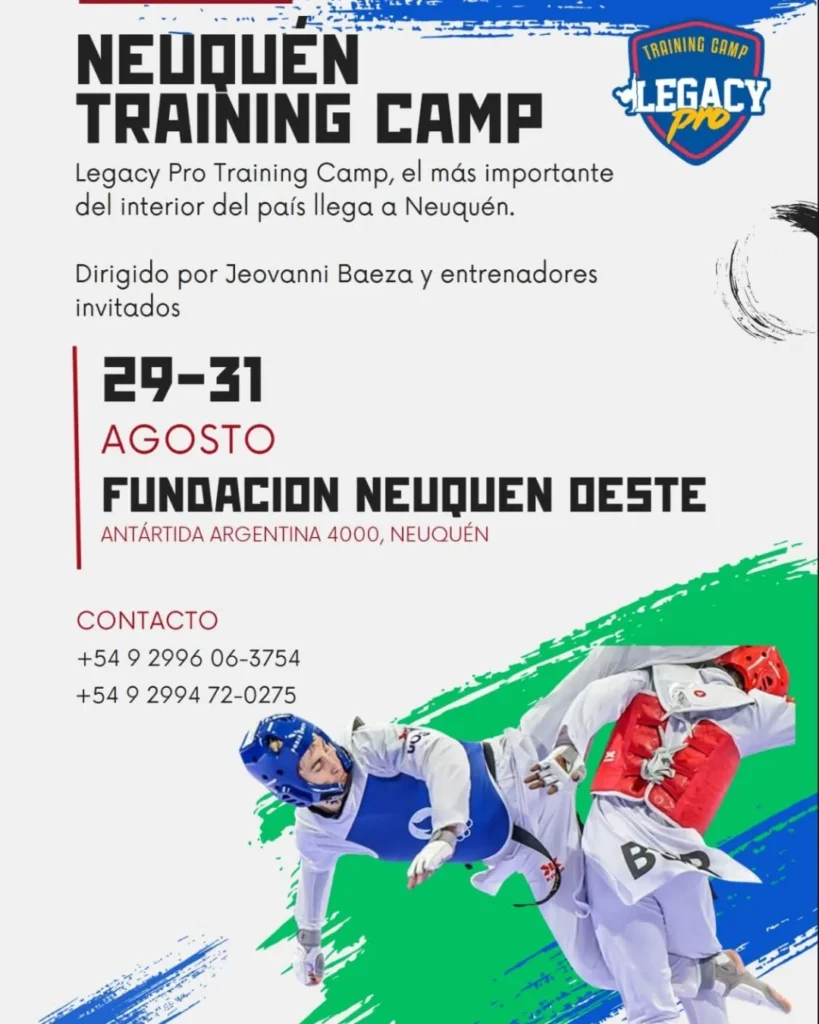 Argentina Taekwondo Eventos Nacionales Neuquen Training Camp 29 30 y 31 Agosto 2025
