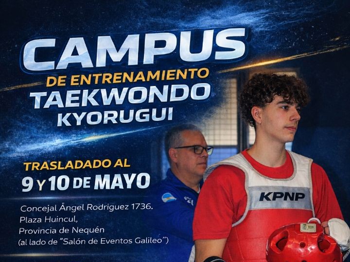 Argentina-Taekwondo-Eventos-Nacionales-Campus-de-Entrenamiento-Plaza-Huincul-9-y-10-de-Mayo-2026-Banner